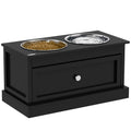 Elevated Dog Feeding Station with Storage Drawer
