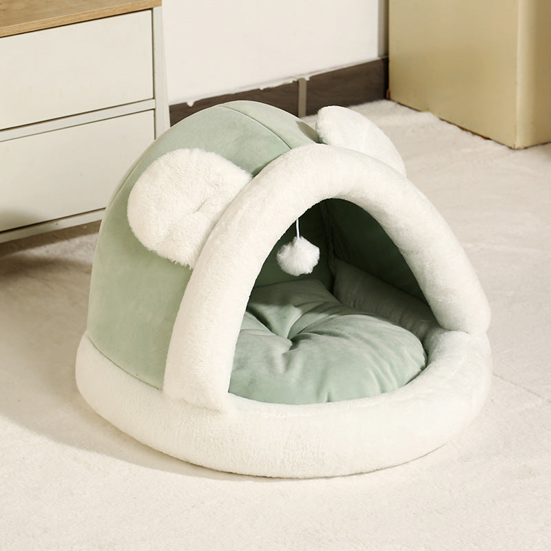 Self-Warming Pet Tent Cave Bed