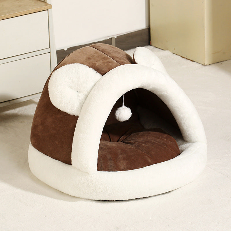 Self-Warming Pet Tent Cave Bed