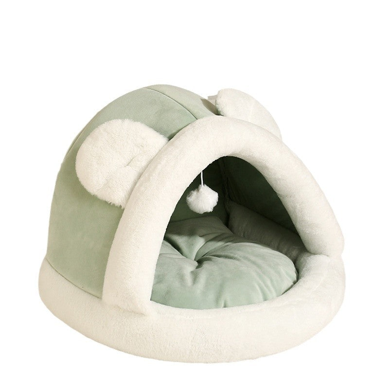 Self-Warming Pet Tent Cave Bed