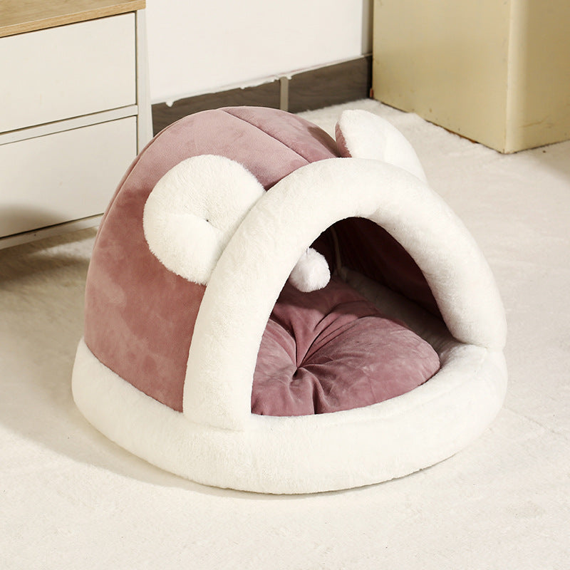 Self-Warming Pet Tent Cave Bed