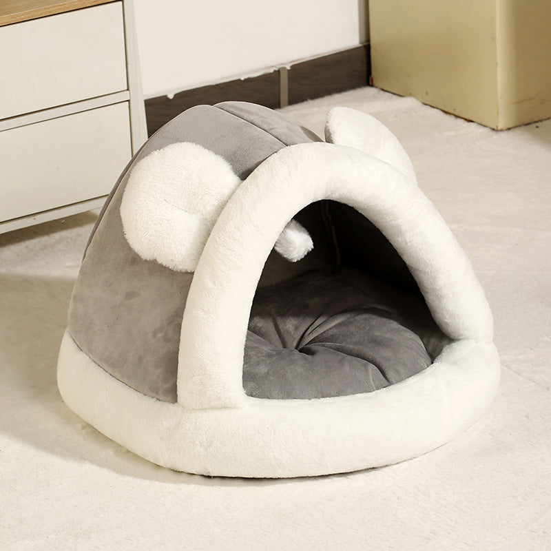 Self-Warming Pet Tent Cave Bed